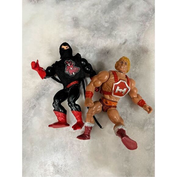 Vintage Ninjor and Mater of the universe He-Man Action figures 1983 and 1984 - Picture 1 of 15